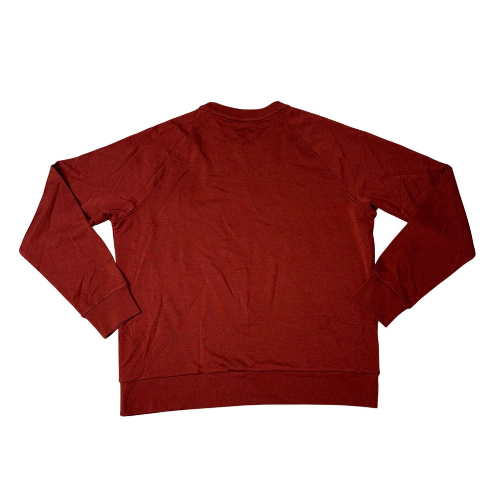 Wool& Merino Wool Sweatshirt Womens Large Rust Red Excellent Raglan Sleeve - Picture 3 of 3